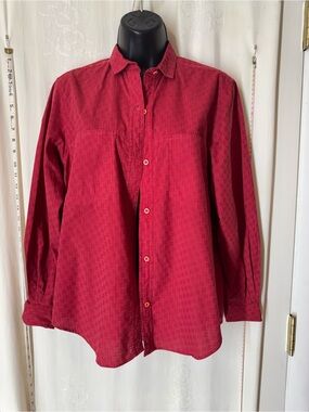 Vintage John Henry Red Patterned Blouse